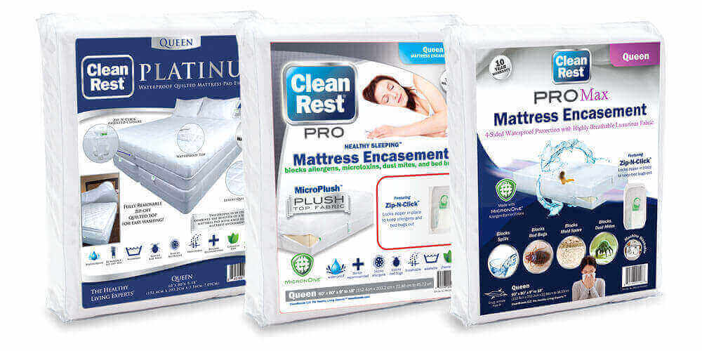 CleanRest bedding protection products for pillows and mattresses